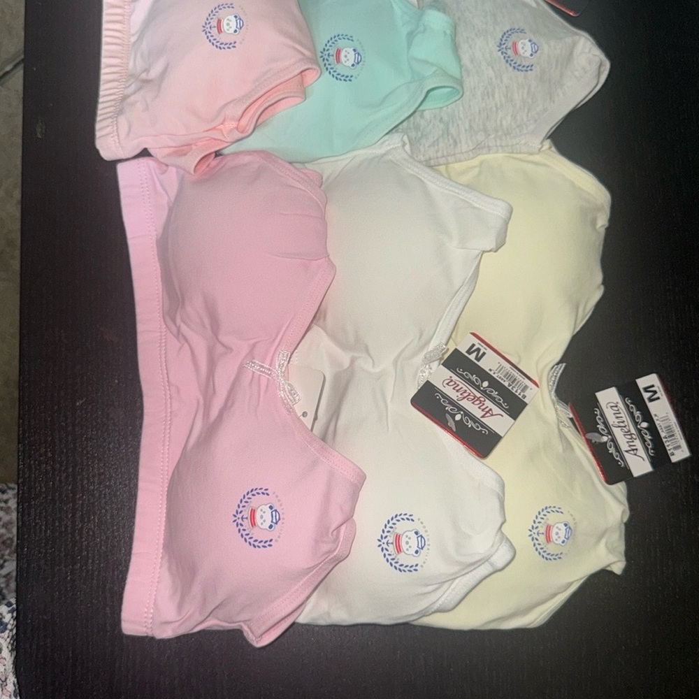 Angelina Pink and White Bras Intimates & Sleepwear